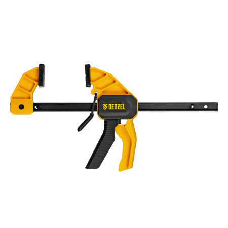 Струбцина F-образная, быстрозажимная, 150 х 55 мм, усиленный нейлоновый корпус Denzel цена