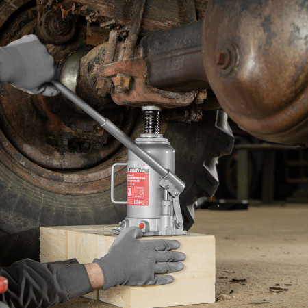 Домкрат гидравлический бутылочный, 20 т, высота подъема 242-452 мм Matrix цена