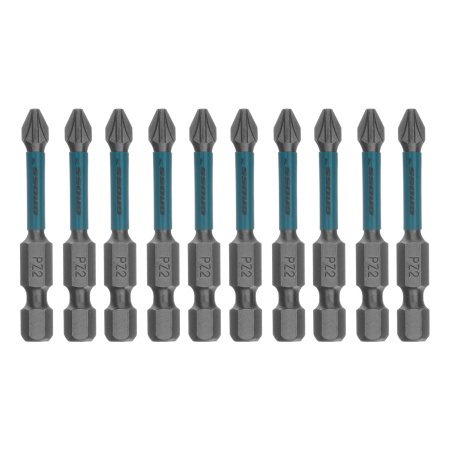 Набор бит торсионных PZ2x50 мм, для ударных шуруповертов, отрывн., 10 шт Gross