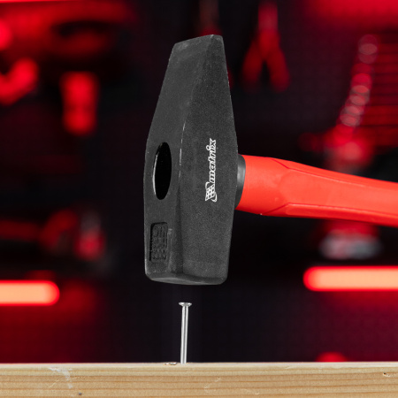 Молоток слесарный optimal, 1000 г, фибергласовая обрезиненная рукоятка, квадратный боек Matrix