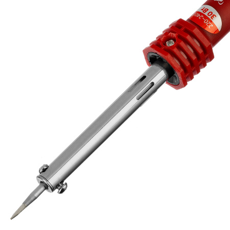 Паяльник, пластиковая рукоятка, медный наконечник с долговечным защитным покрытием, 220 В, 30 W Matrix цена