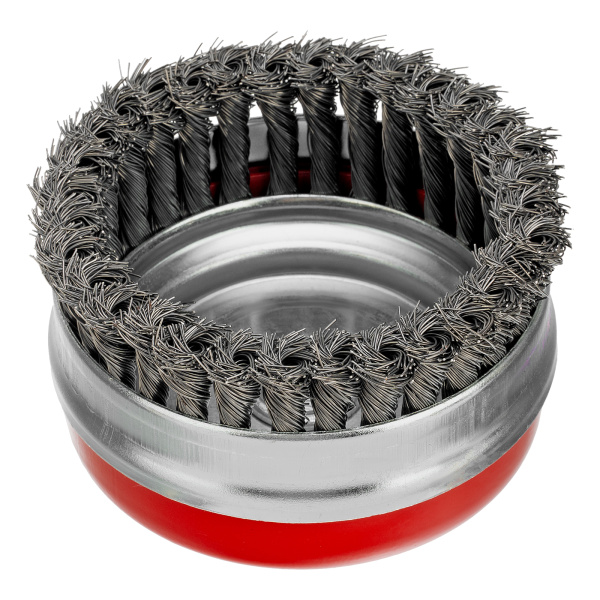 Щетка для УШМ Heavy Duty, 125 мм, М14, "чашка", крученая проволока 0.5 мм Matrix