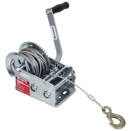 Лебедка шестеренчатая, тяга 0.8 т, тросовая Matrix цена