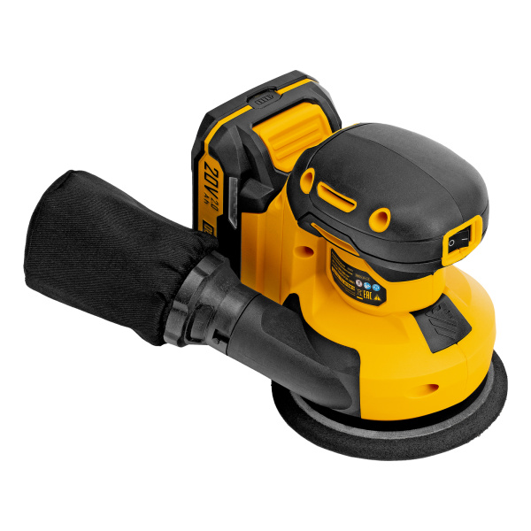Машина шлифовальная эксцентриковая аккумуляторная CROSH-20-125, Li-Ion, 20 В// Denzel цена