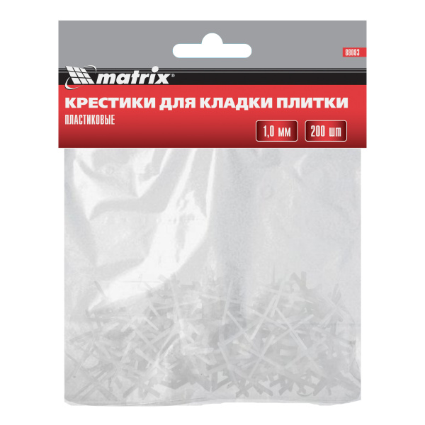 Крестики, 1.0 мм, для кладки плитки, 200 шт Matrix цена
