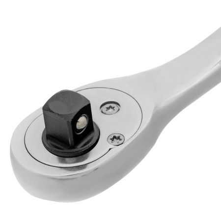 Ключ-трещотка 3/8", CrV, 90 зубьев, усиленный, хром Gross