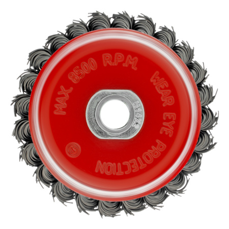 Щетка для УШМ, 100 мм, М14, "чашка", крученая проволока 0.8 мм Matrix