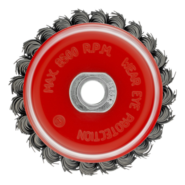 Щетка для УШМ, 100 мм, М14, "чашка", крученая проволока 0.8 мм Matrix