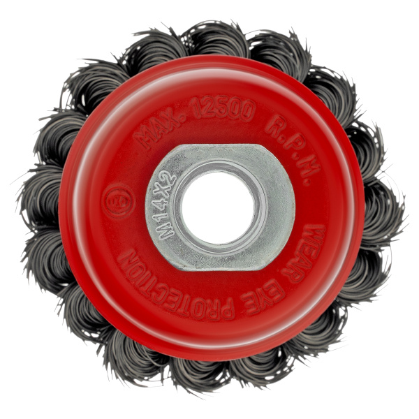 Щетка для УШМ, 65 мм, М14, "чашка", крученая проволока 0.35 мм Matrix