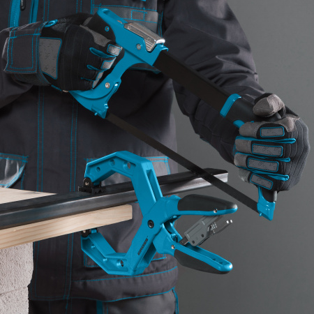 Струбцина клещеобразная 4, пластиковый корпус, храповой механизм жесткой фиксации, 100 мм Gross цена