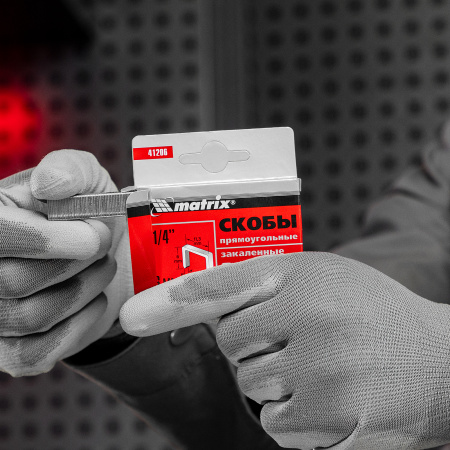 Скобы, 6 мм, для мебельного степлера, закаленные, тип 53, 1000 шт Matrix цена