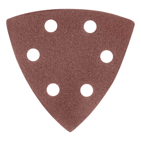 Треугольник абразивный на ворсовой подложке под "липучку", перфорированный, P 40, 93 мм, 5 шт Matrix