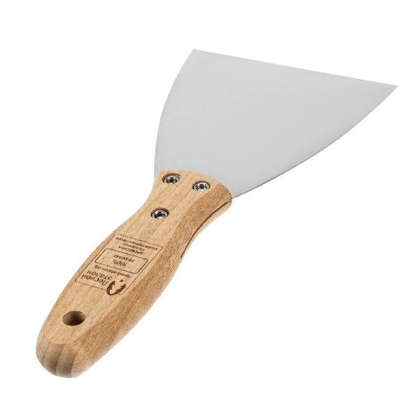 Шпательная лопатка из нержавеющей стали, 100 мм, буковая рукоятка, EFP Matrix цена