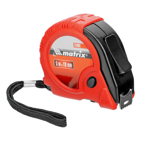 Рулетка Rubber,5 м х 19 мм,обрезиненный корпус Matrix цена
