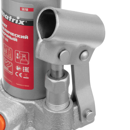 Домкрат гидравлический бутылочный, 2 т, h подъема 158-308 мм Matrix цена