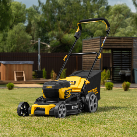 Газонокосилка аккумуляторная бесщет. DLM-460, 460 мм, травосб. 65 л., Li-Ion, 40 В Denzel цена