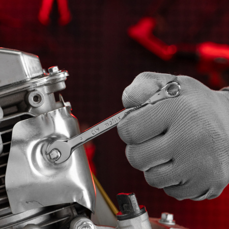 Ключ комбинированный, 9 мм, CrV, полированный хром Matrix