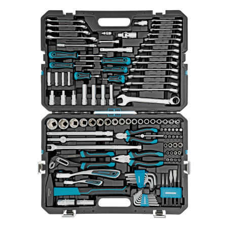 Набор инструментов, 1/4", 1/2", CrV, 120 зубьев, 115 предметов Gross