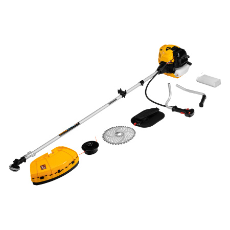 Триммер бензиновый DTL-43, 43 см3, неразъемная штанга, состоит из 2 частей Denzel цена