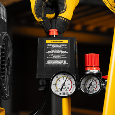 Компрессор безмасл. малошумный DLP-1500/50, 1,5 кВт,50 л, 2850 об/мин, 250 л/мин Denzel