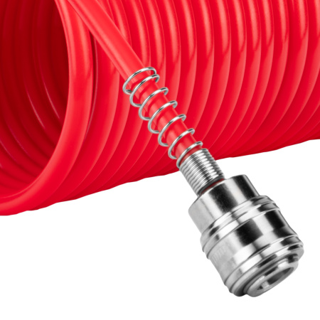 Шланг спиральный воздушный, 5 м, с быстросъемными соединениями Matrix цена
