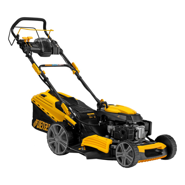 Газонокосилка бензиновая GLD-520SP-VE, 196 см3, ширина 52 см, привод, вариатор, электрический старт, 60 л Denzel цена